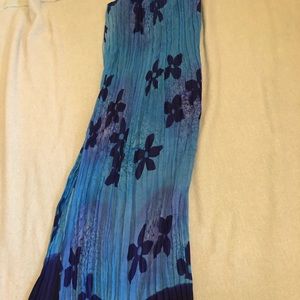 Blue floral scarf
